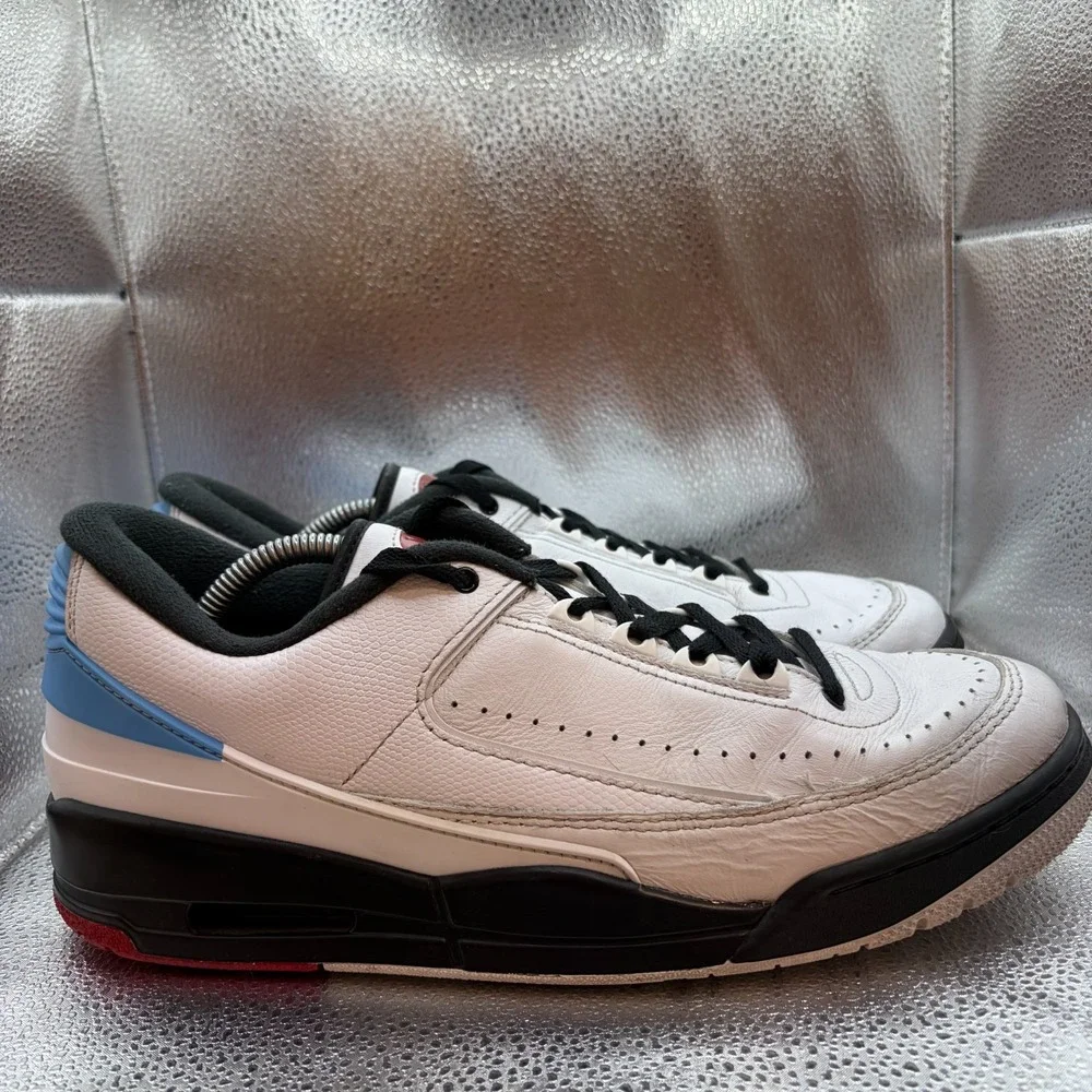 Size 11 Nike Air Jordan 2/3 White Varsity Red Blue Mens Sneaker Shoes FD0383-104